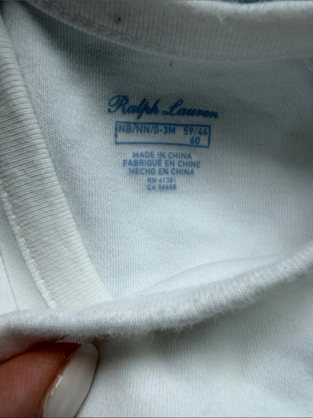Ralph Lauren Baby 3-Piece Set in Light Blue and White